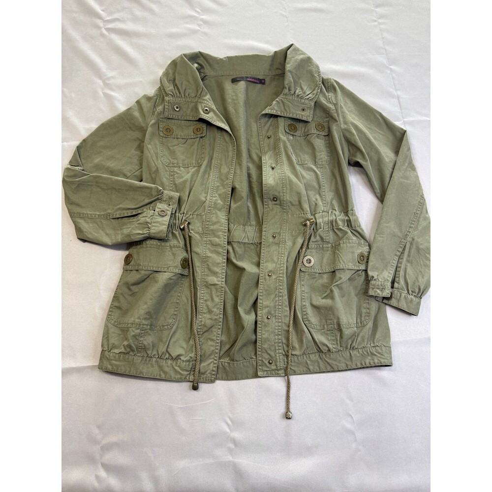 Sashimi Vintage Utility Jacket Olive Green Military Style Jacket Size M